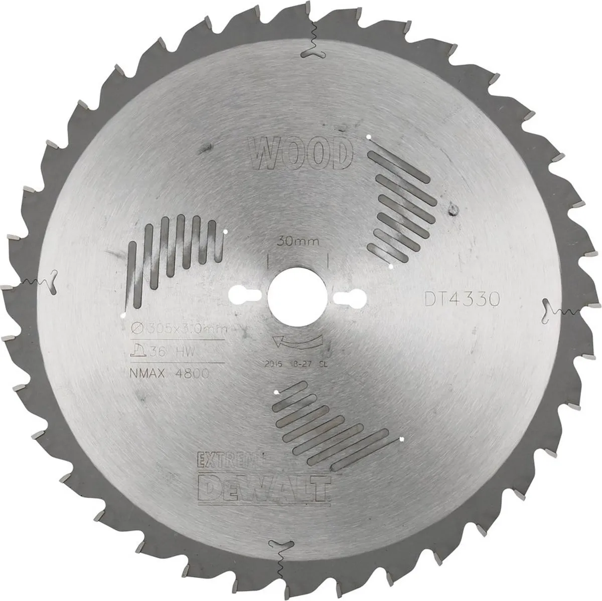 DeWalt Extreme DT4330-QZ Cirkelzaagblad Hout 305mm 36T
