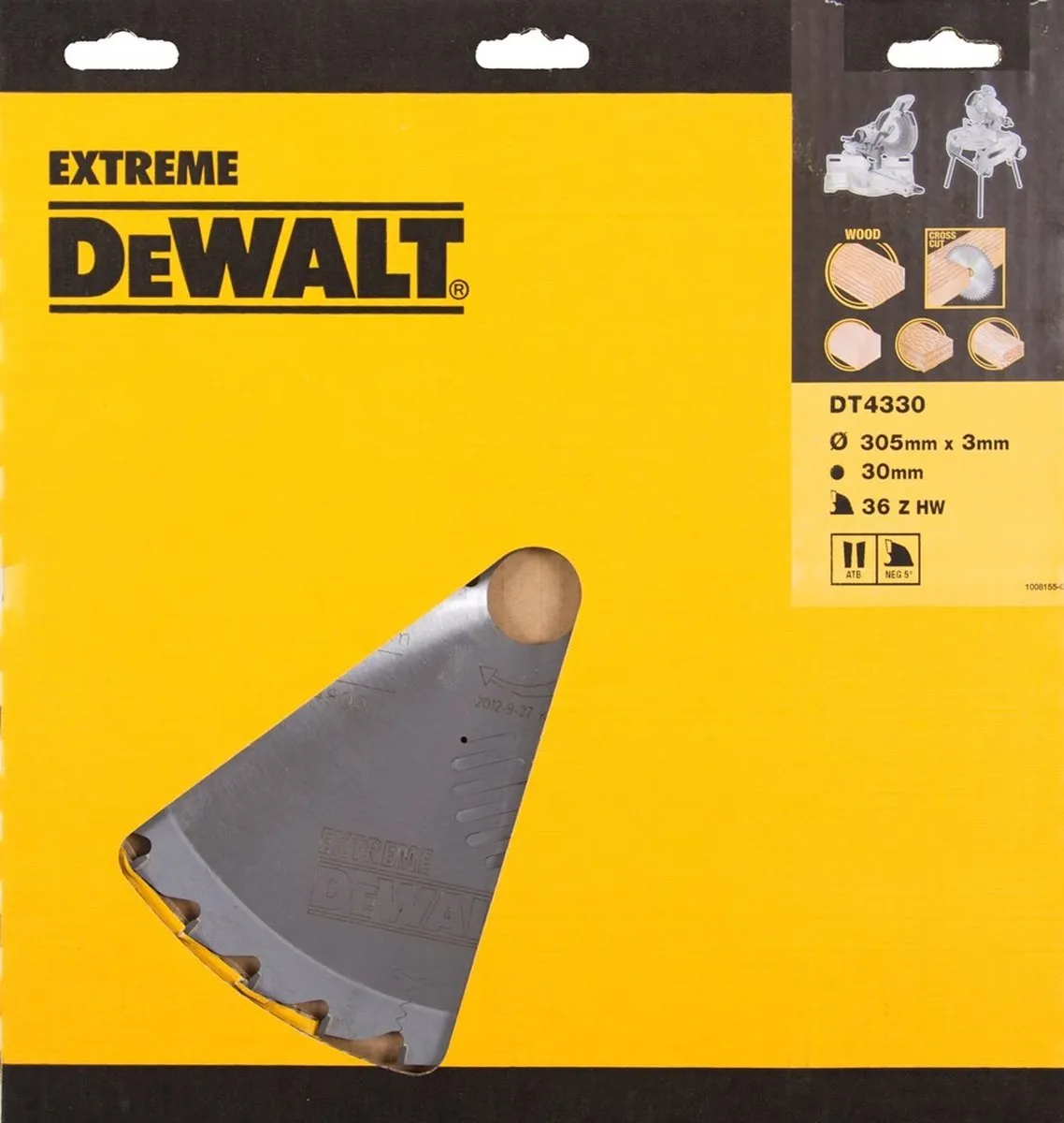 DeWalt Extreme DT4330-QZ Cirkelzaagblad Hout 305mm 36T - afbeelding 2 van 4