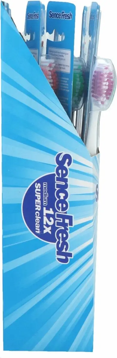 Sence Tandenborstels Fresh Super Clean Medium - 12 Stuks