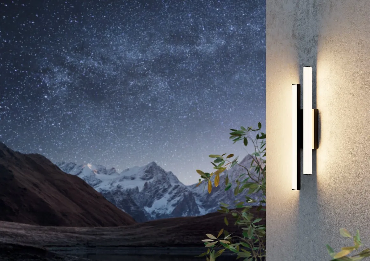 Eglo Serricella Wandlamp Buiten LED 49,5cm - Zwart/Wit