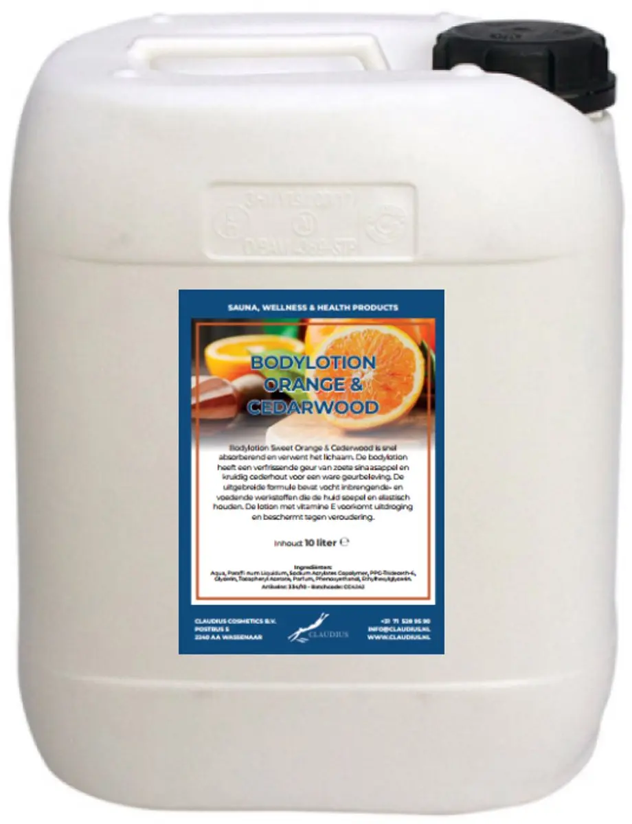 Splashbox Cosmetics Sweet Orange & Cedarwood Bodylotion 10L