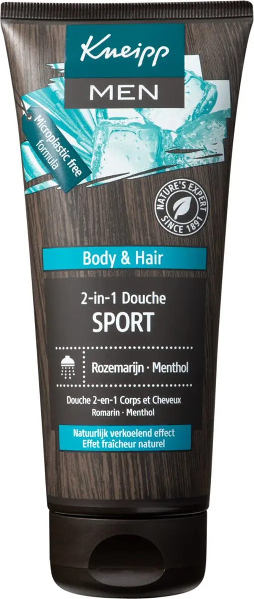 Kneipp Men Sport Douchegel & Shampoo Menthol Rozemarijn 6x200ml