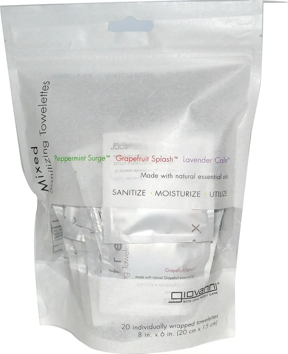 Giovanni Cosmetics Mixed Organic Towelettes 20ml