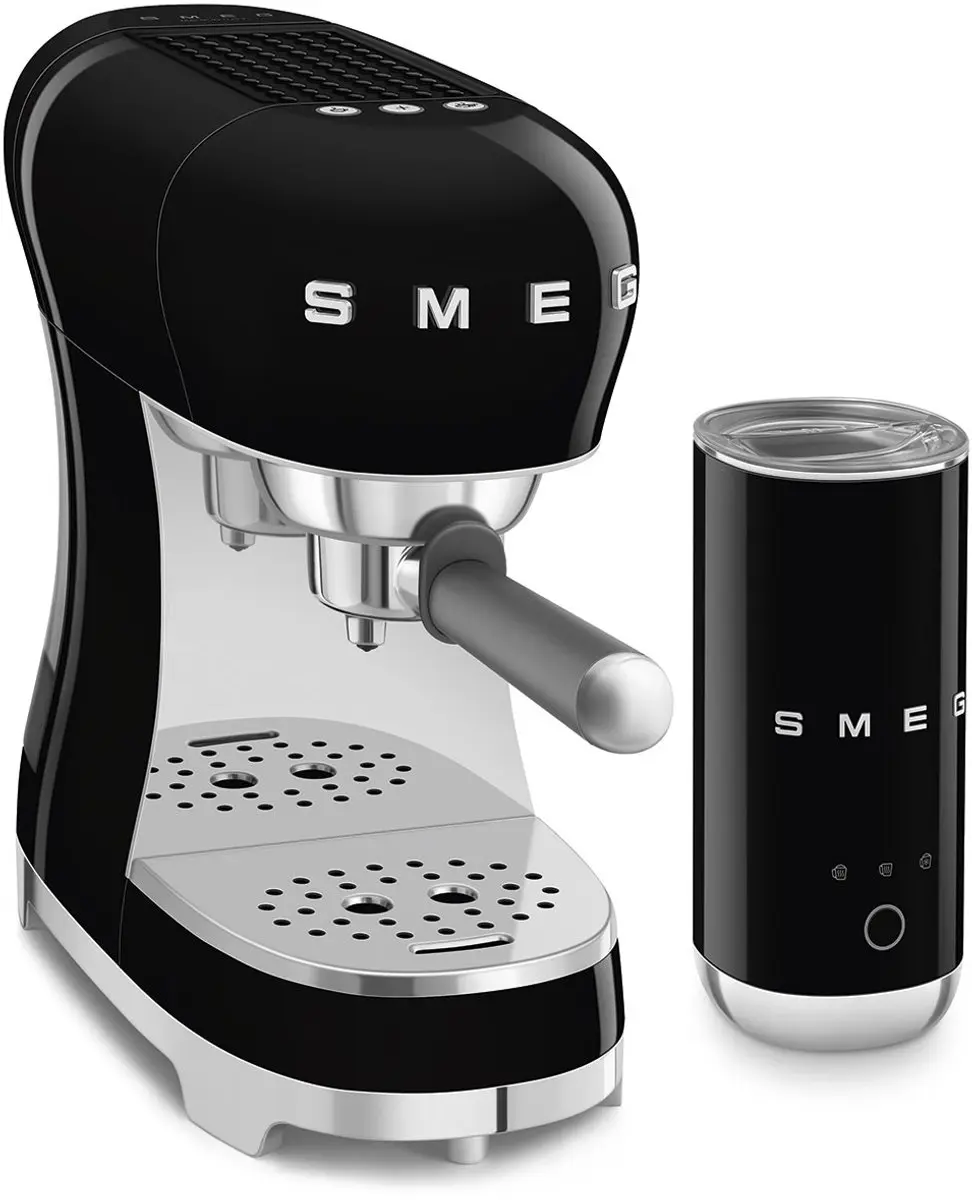 Smeg ECF12BLEU Handmatige Espressomachine - 1,1L - Chroom/Zwart