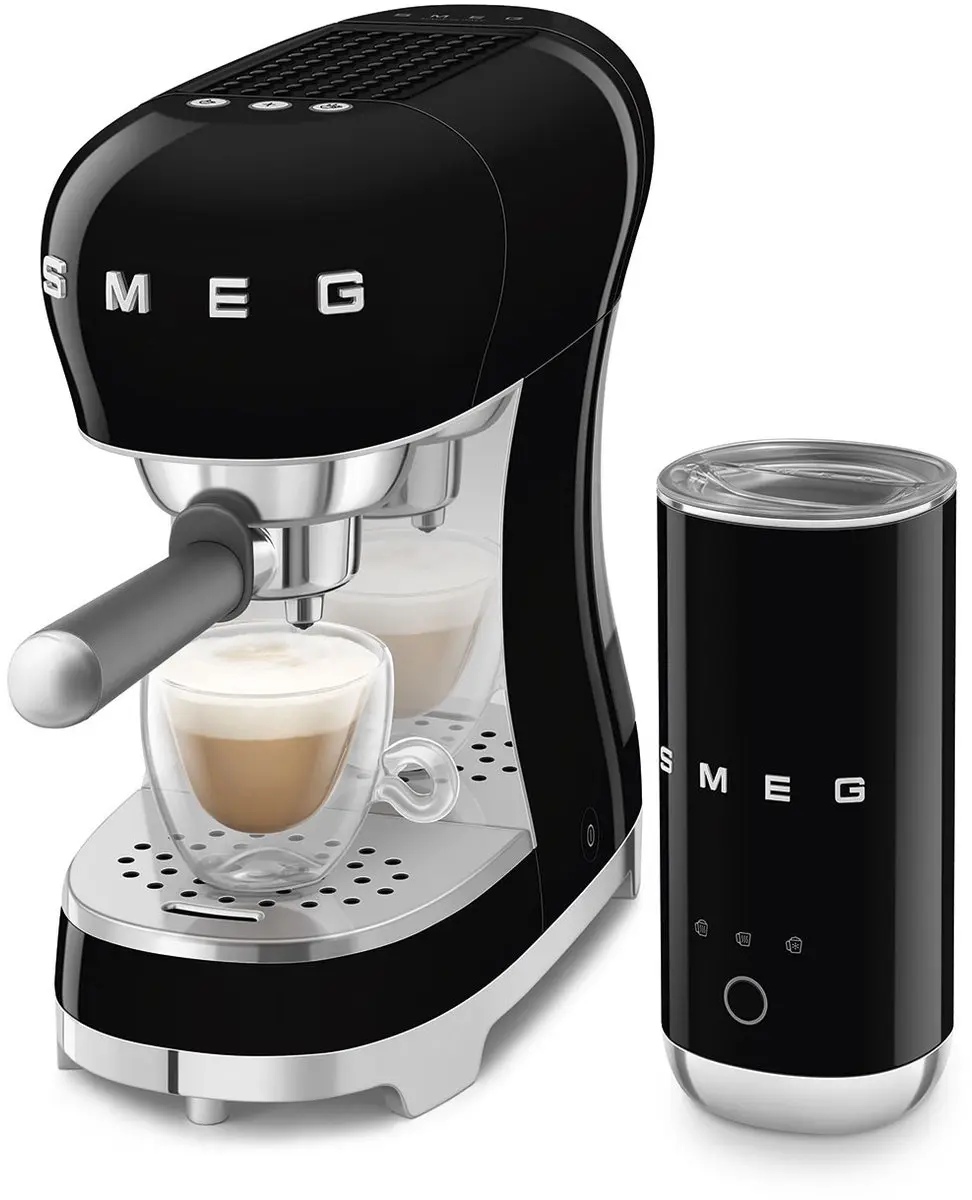 Smeg ECF12BLEU Handmatige Espressomachine - 1,1L - Chroom/Zwart