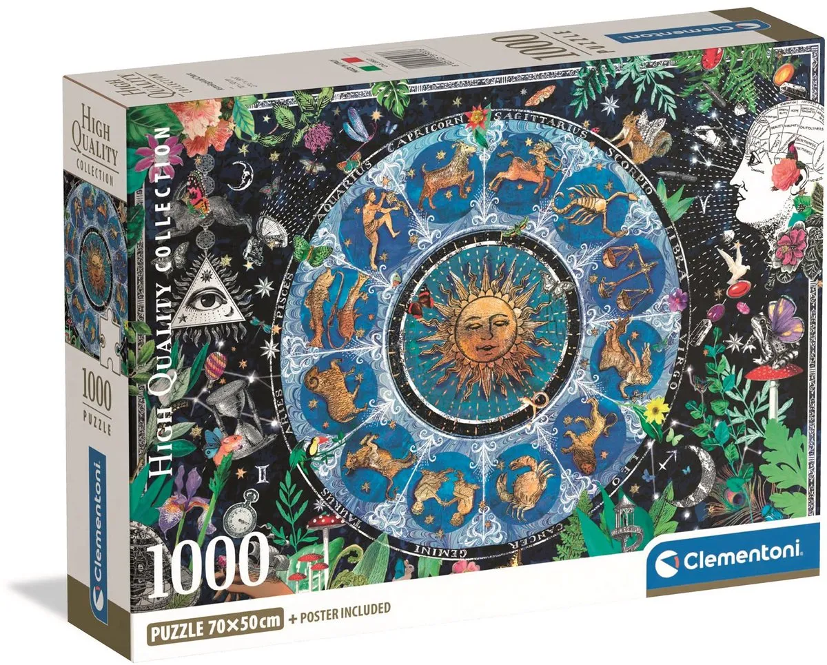 Clementoni Astrologische Kaart 2025 Puzzel 1000 Stuks - Multikleur