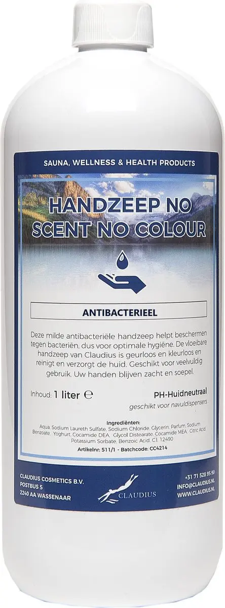 Splashbox Cosmetics Handzeep 1L - Geurloos & Kleurloos