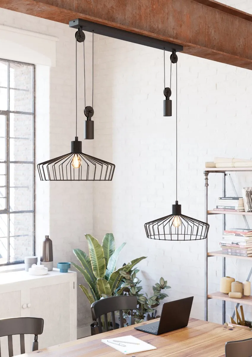 Eglo Winkworth Hanglamp E27 117cm - Zwart