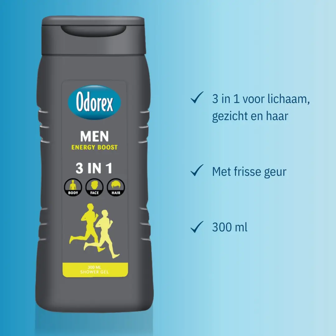 Odorex Energy Boost Douchgel - 6x 300ml