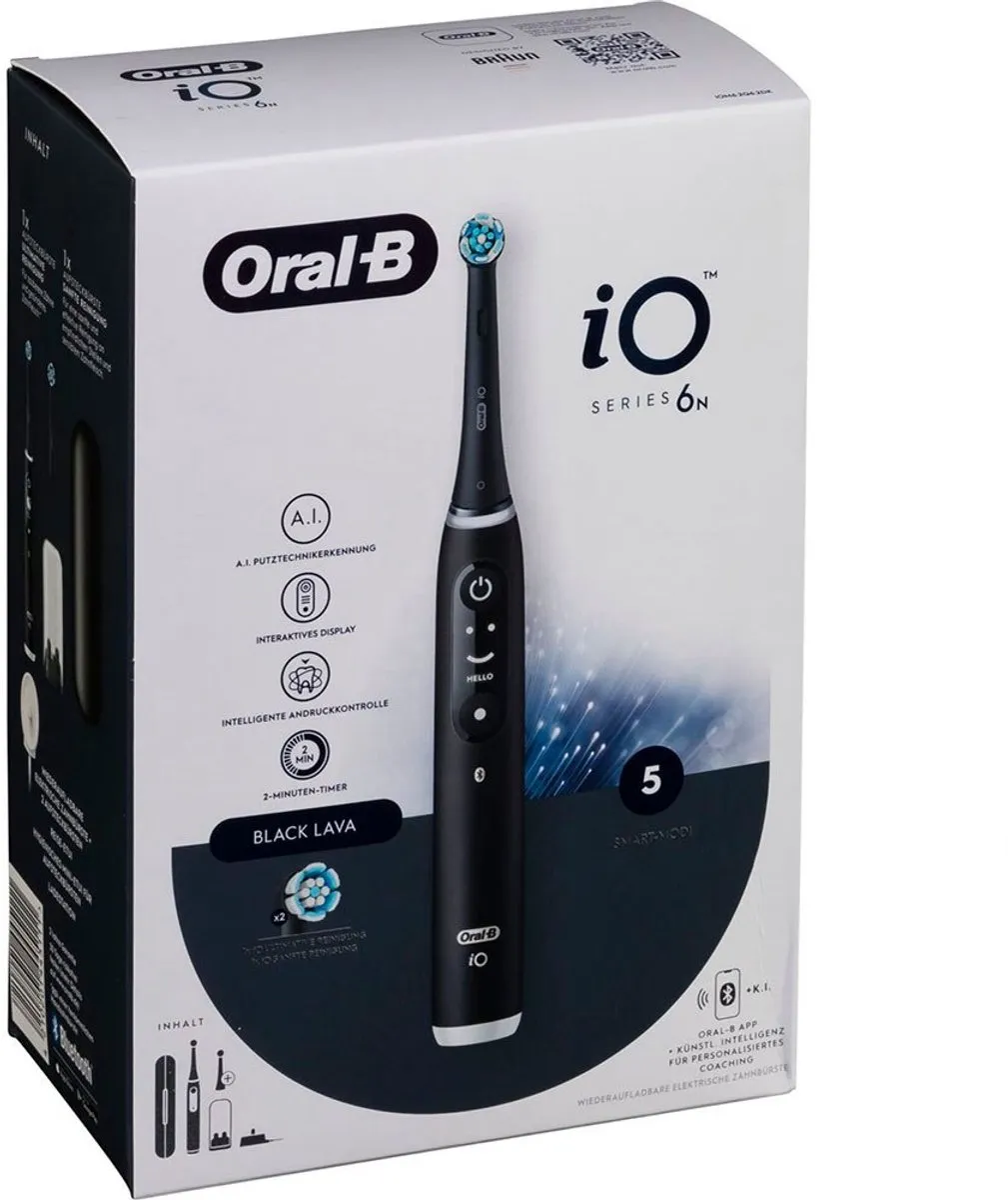 Oral-B iO Series 6N Elektrische Tandenborstel - Black Lava