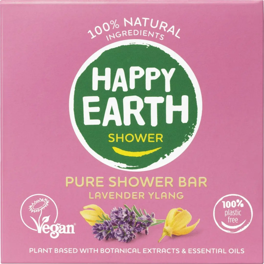 Happy Earth Shower Bar Lavender Ylang 90g