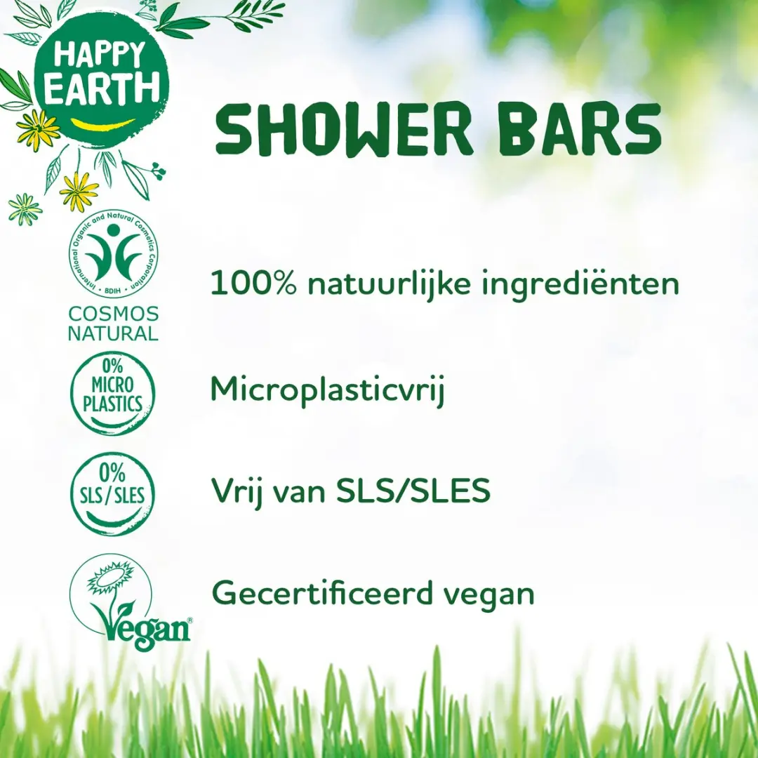 Happy Earth Shower Bar Lavender Ylang 90g