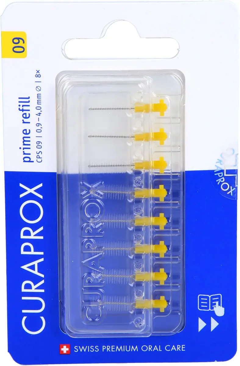 Curaprox Prime Refill 09 Ragers 4,0mm - 8 Stuks - afbeelding 6 van 6