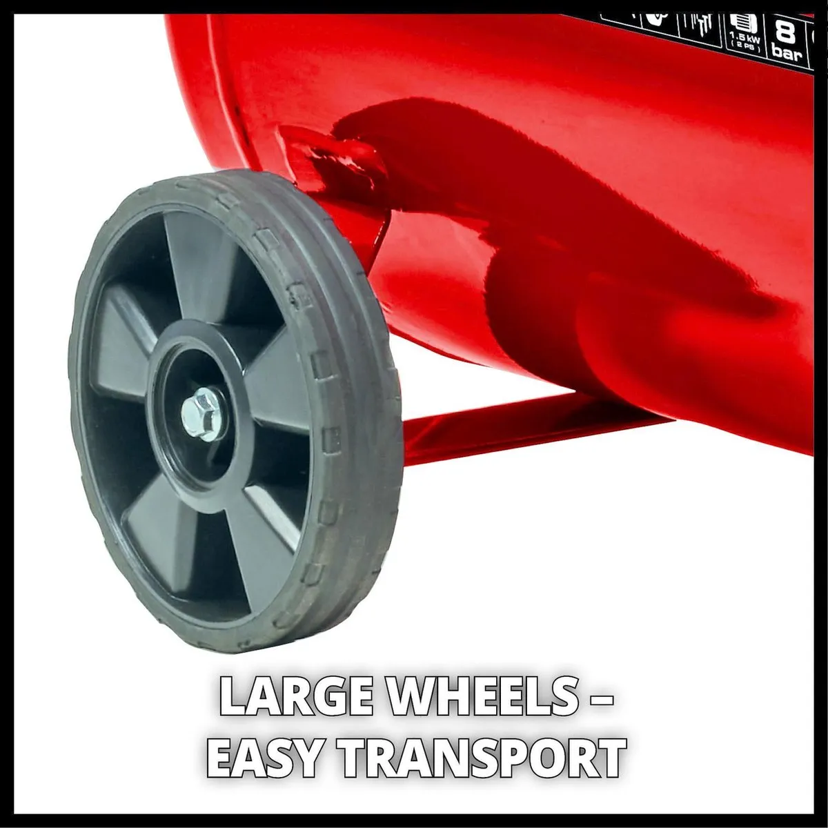 Einhell TC-AC 190/50/8 Compressor - 1500W - 50L - 8 bar - Rood