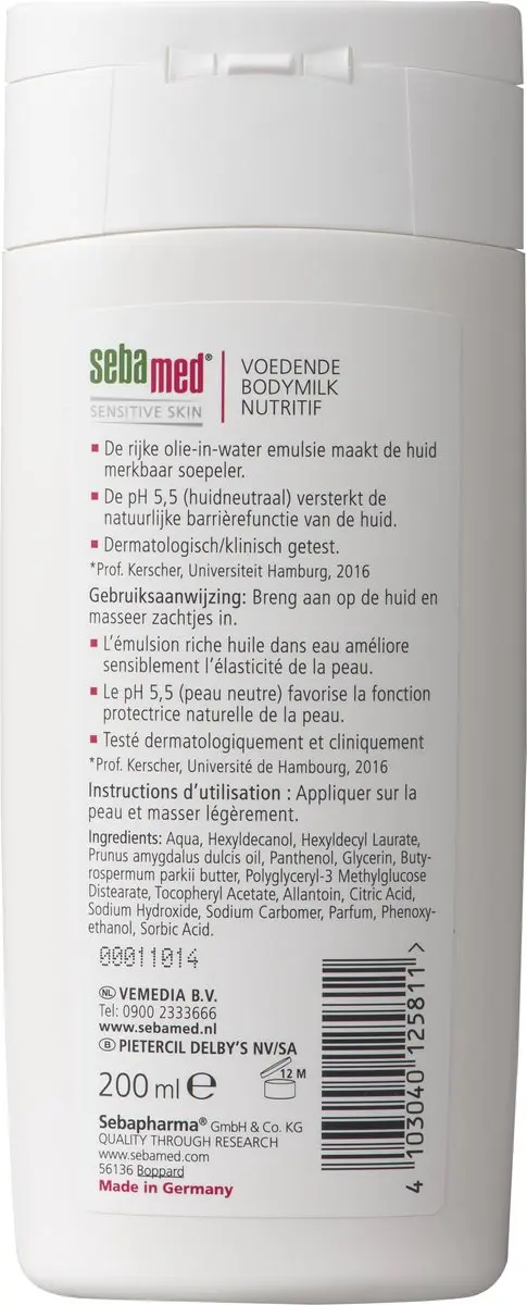 Sebamed Voedende Bodymilk 200ml - Zoete amandelolie & sheabutter