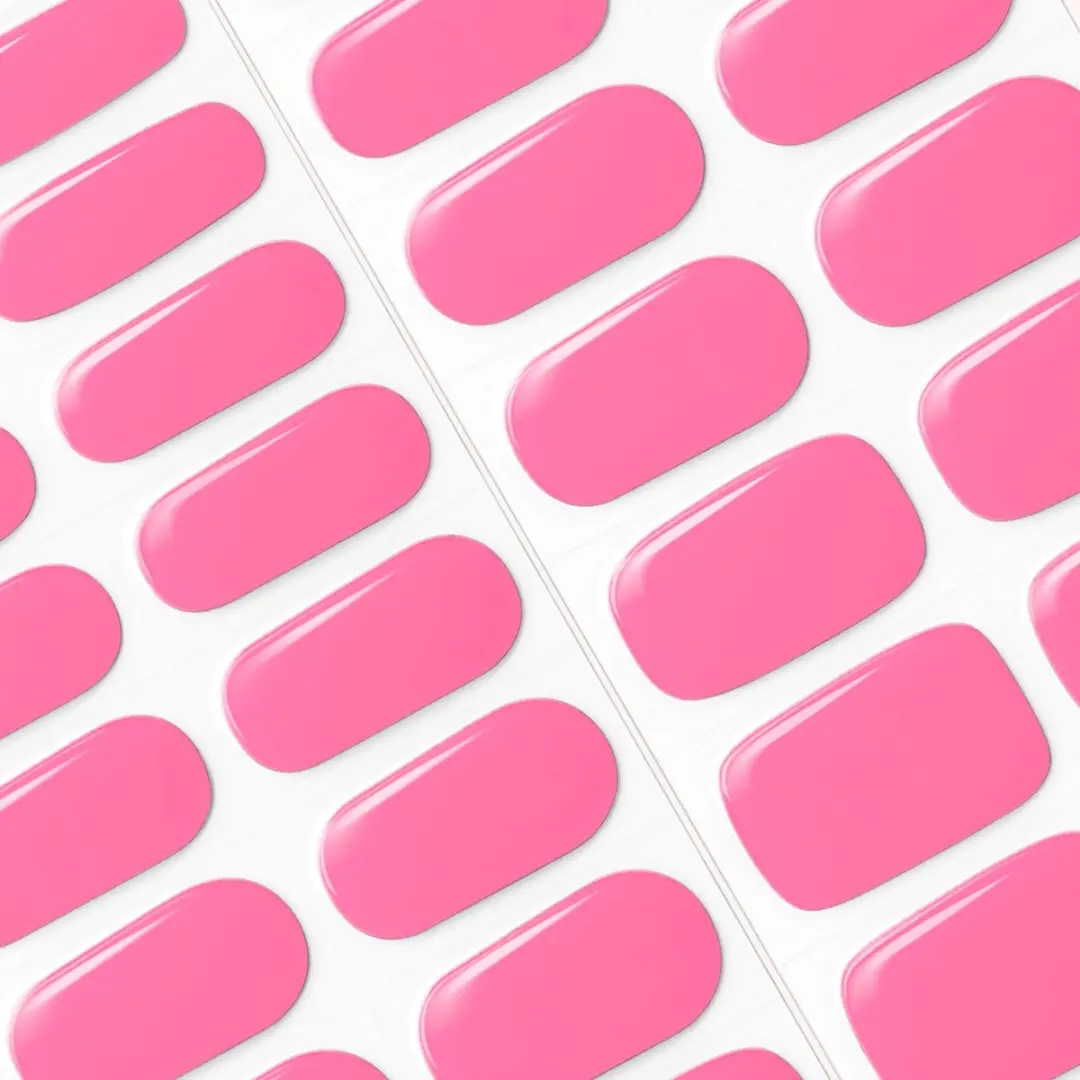 Pink Gellac UV Nagelstickers Neon Pink - 20 Stuks