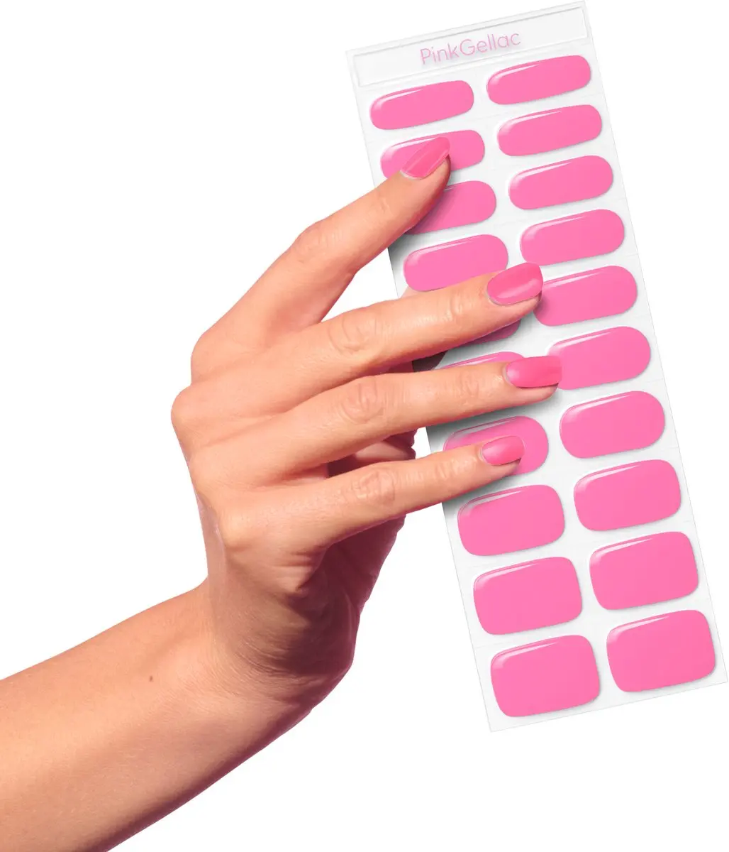 Pink Gellac UV Nagelstickers Neon Pink