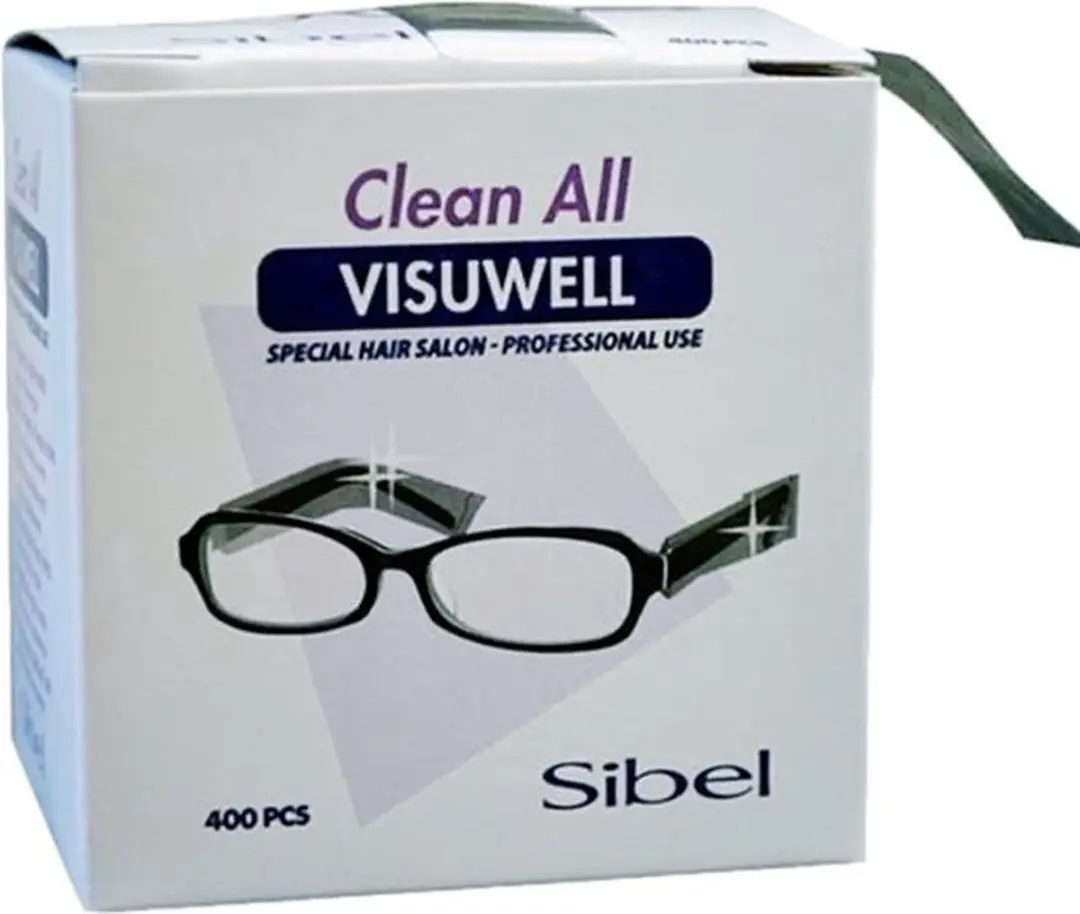 Sibel Clean All Visuwell Brilbeschermers 400 Stuks - Zwart