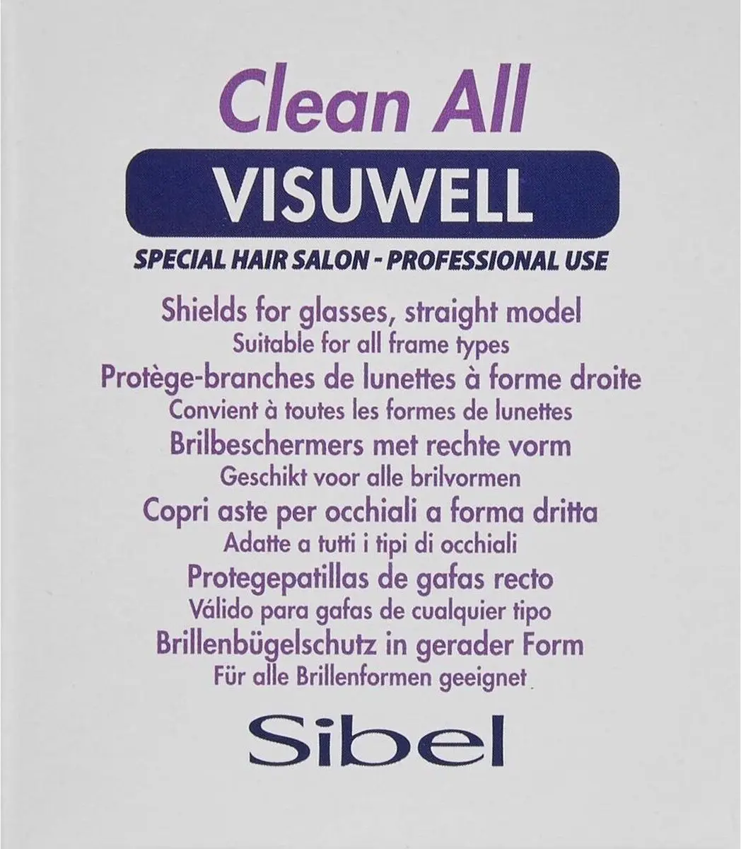 Sibel Clean All Visuwell Brilbeschermers 400 Stuks - Zwart