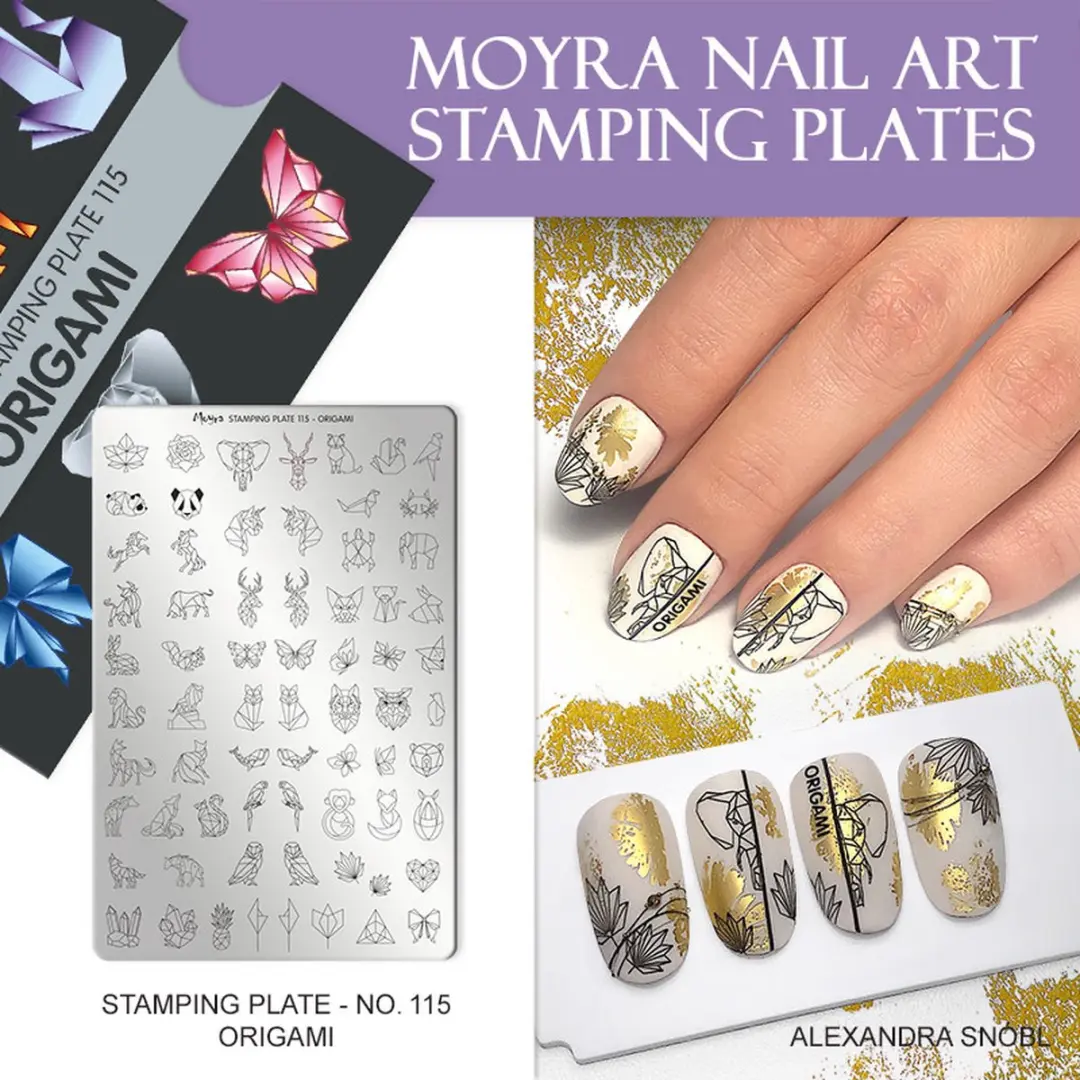 Moyra Origami Stamping Plate 115 - 55g