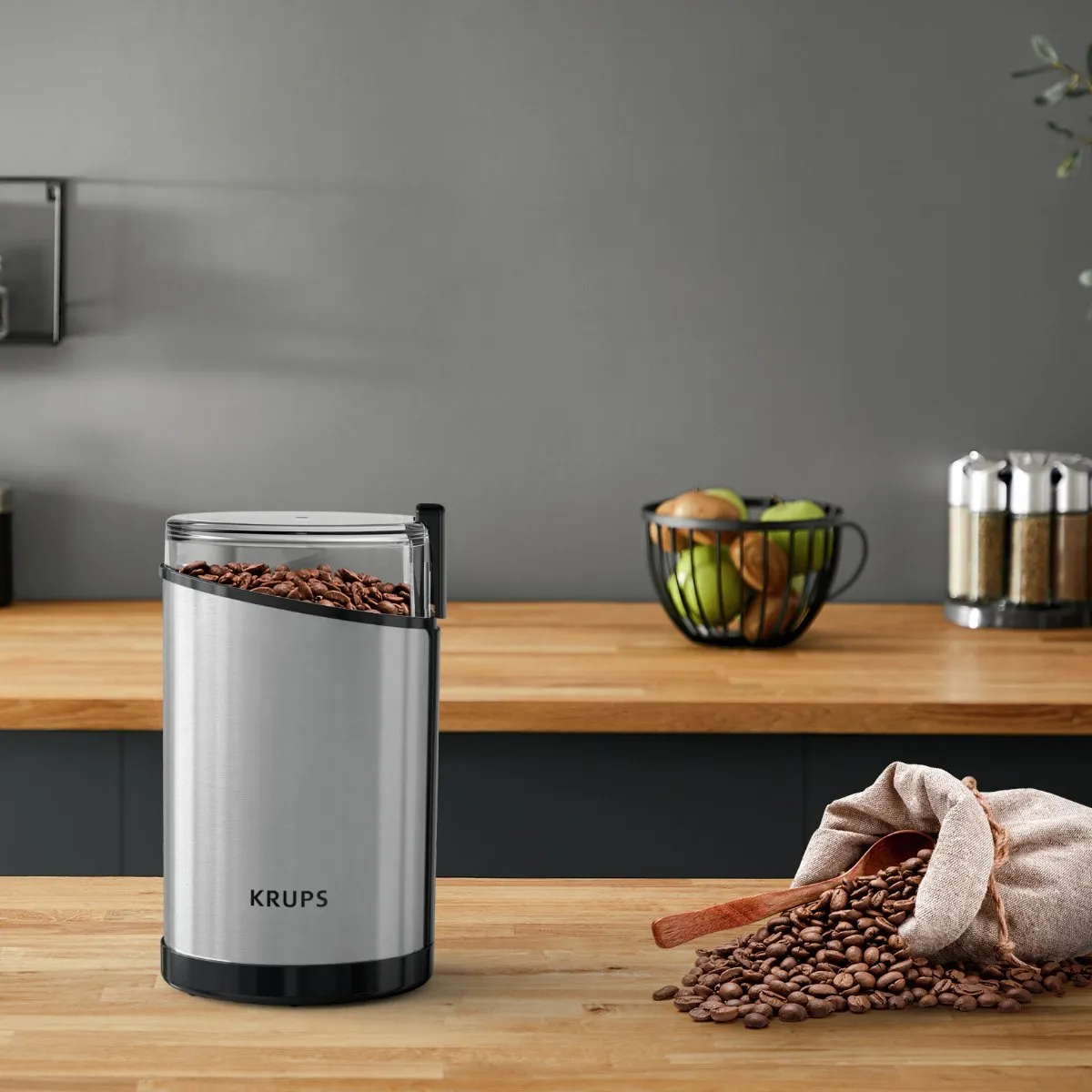 Krups GX204D Koffiemolen - 200W - Roestvrij staal - afbeelding 6 van 6