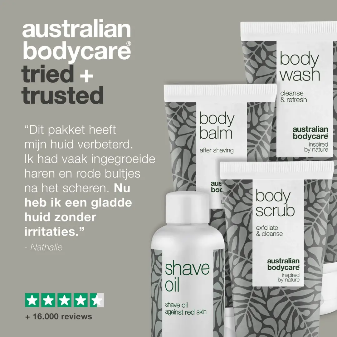 Australian Bodycare Scheerset 4-delig 680ml - Rode Scheerbultjes