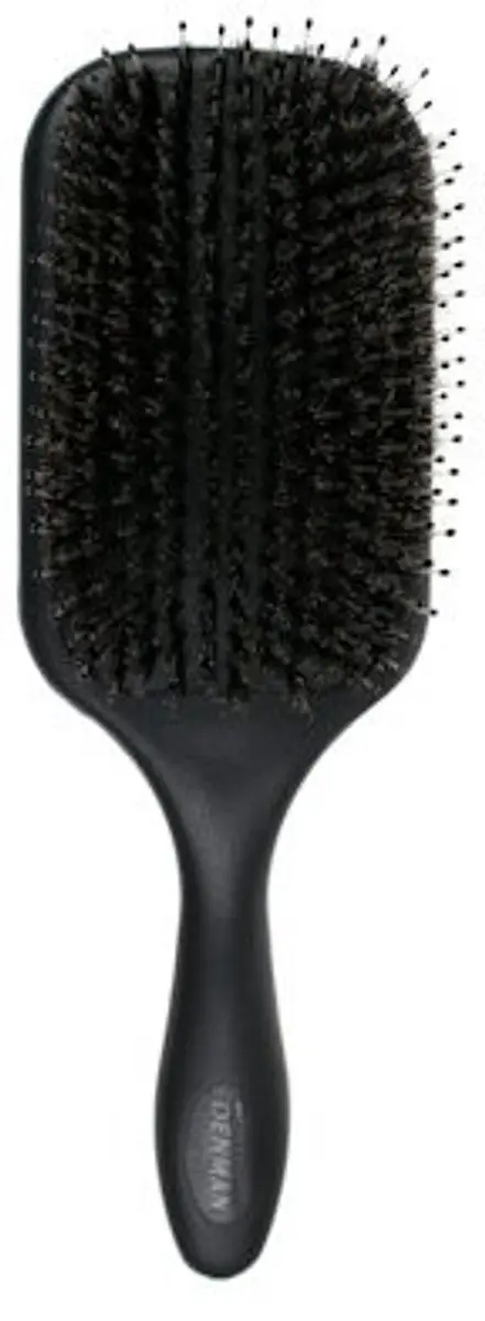 Denman Borstel Paddle Brush D83 - Echt haar + Nylon - Zwart