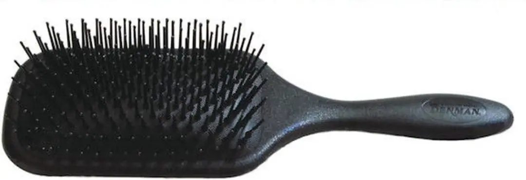 Denman Borstel Paddle Brush D83 - Echt haar + Nylon - Zwart