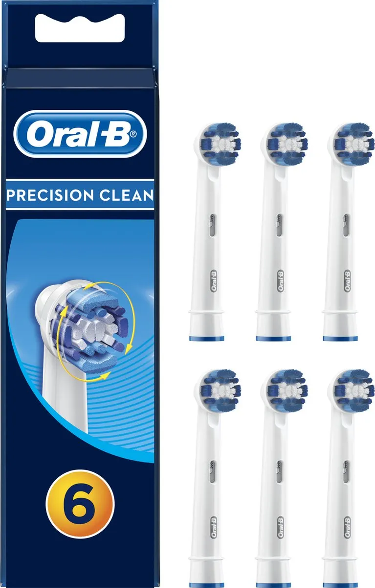 Oral-B Precision Clean Opzetborstels 6 Stuks - Blauw/Wit