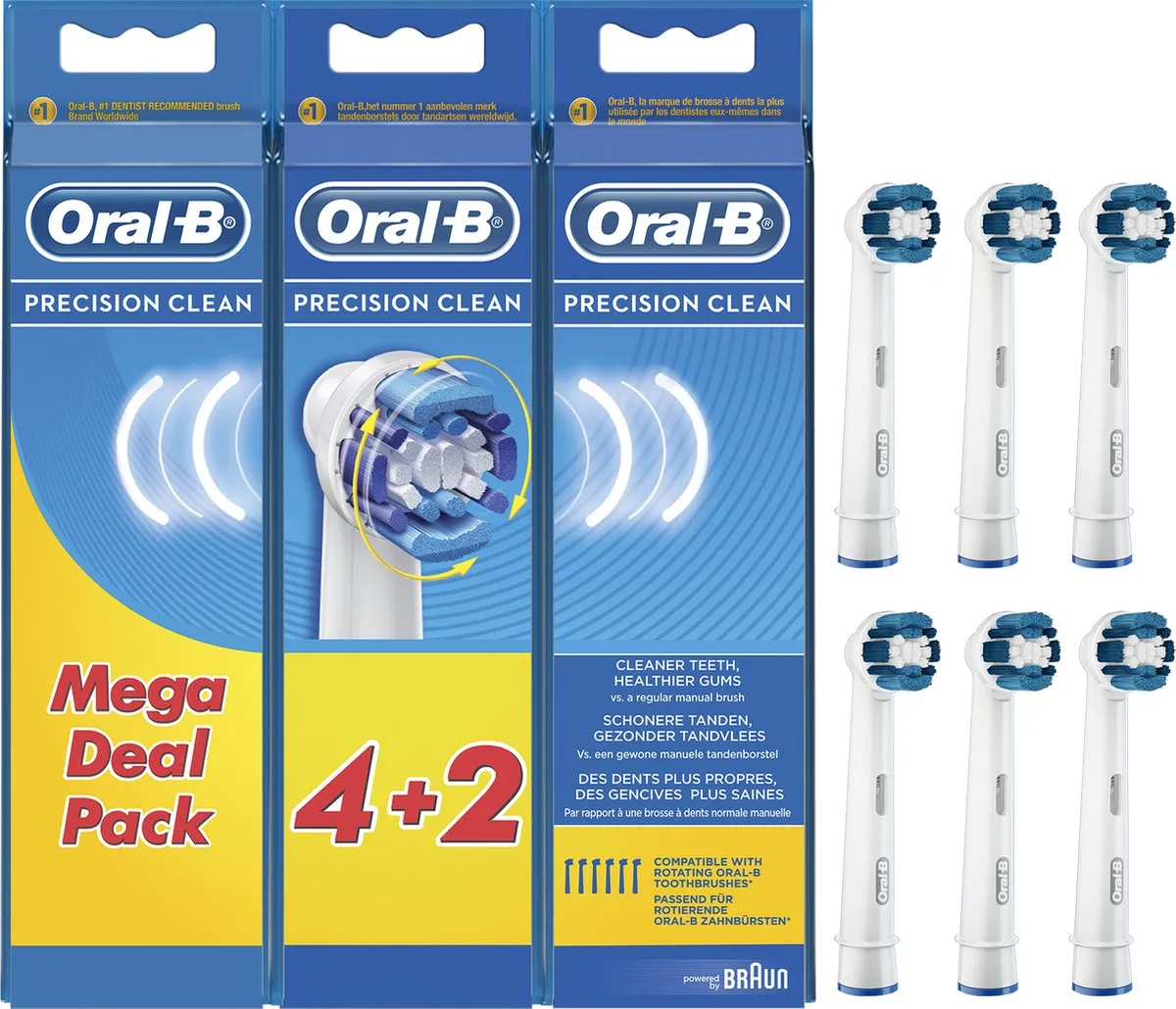 Oral-B Precision Clean Opzetborstels 6 Stuks