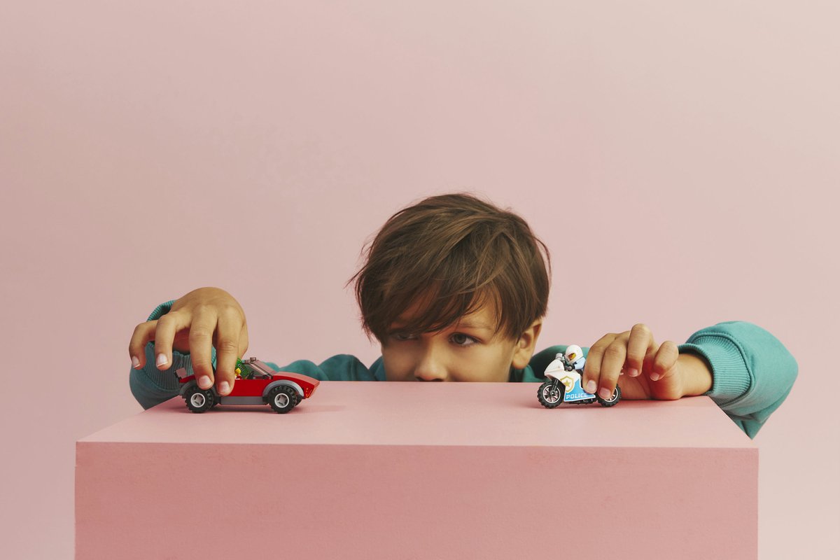 LEGO City Achtervolging auto op politiemotor Set - 60392