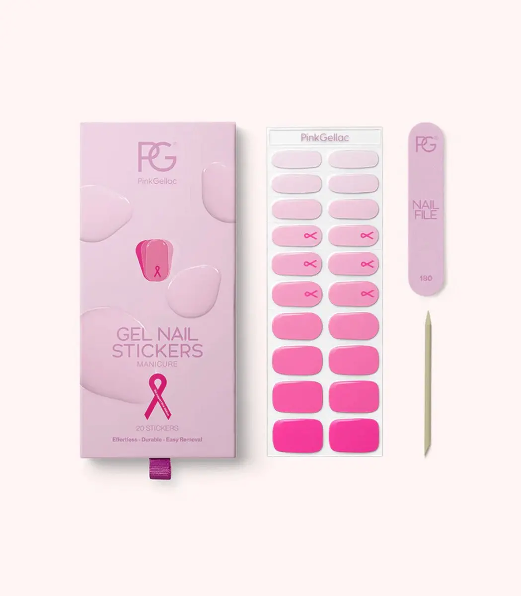 Pink Gellac UV Nagelstickers Blushed Ribbon 0052 - 20 Stuks