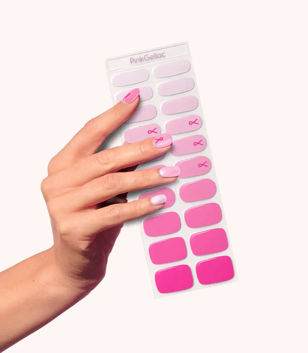 Pink Gellac UV Nagelstickers Blushed Ribbon 0052
