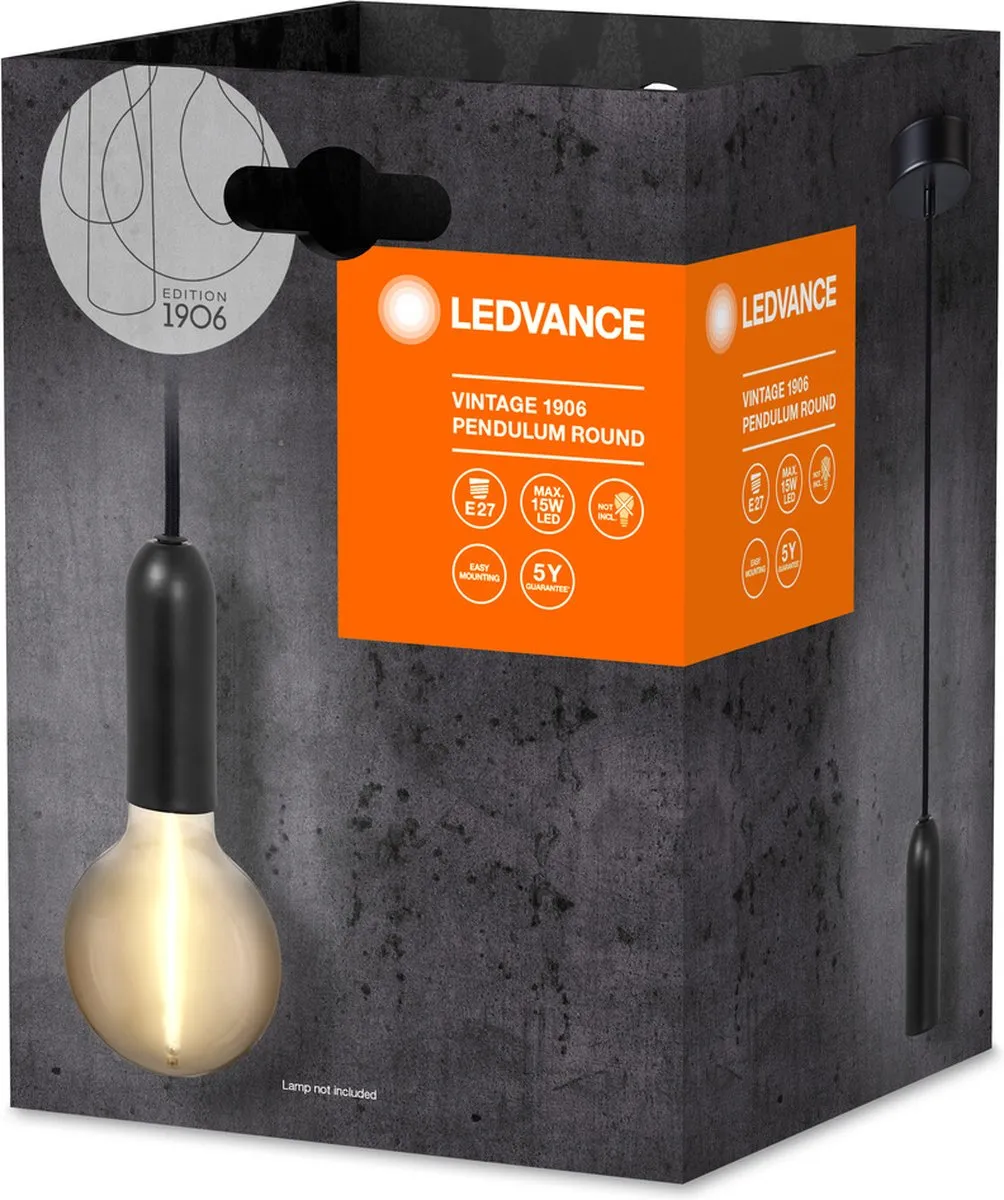 LEDVANCE Vintage 1906 Hanglamp E27 - Zwart