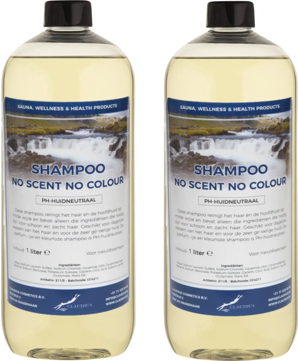 Splashbox Cosmetics Shampoo No Scent No Colour 2x1L