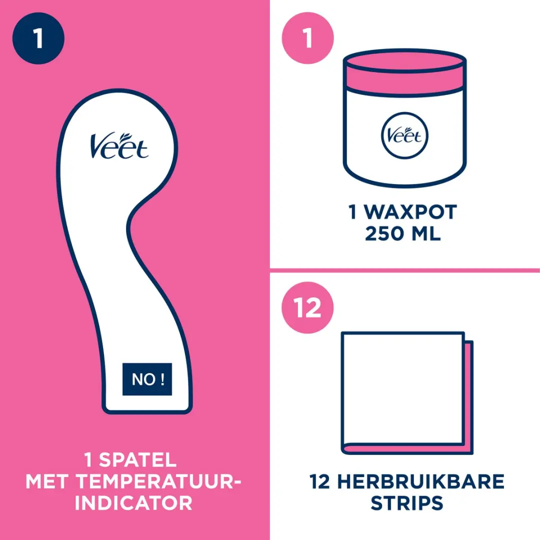 Veet Warme Wax Minima Arganolie - 6x250ml