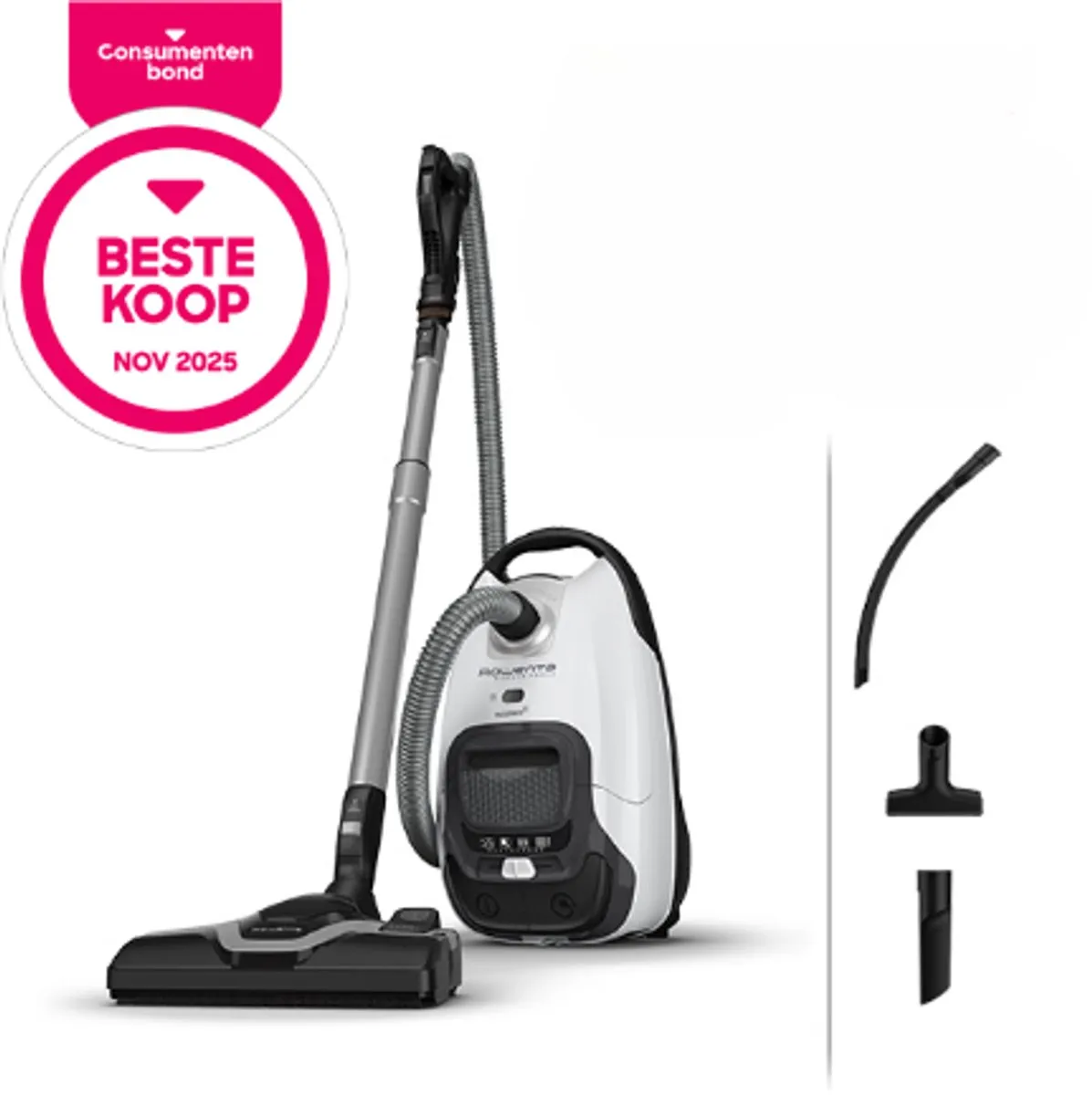 Rowenta Silence Force RO7457 Stofzuiger met zak - 400W - 4,5L - Wit/Silver