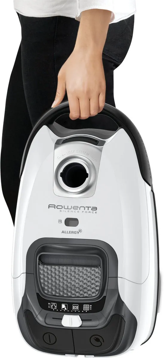 Rowenta Silence Force RO7457 Stofzuiger met zak - 400W - 4,5L - Wit/Silver