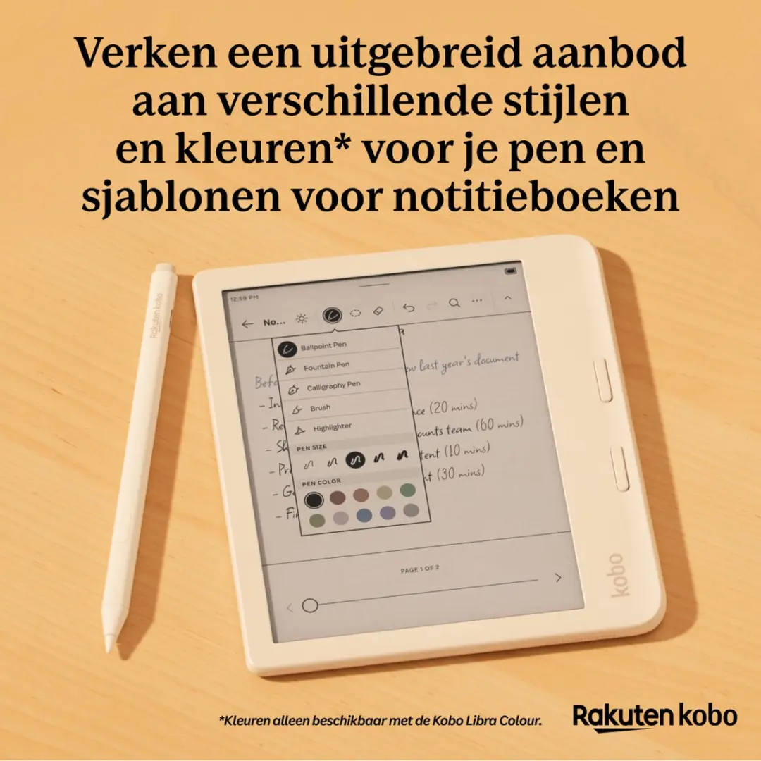 Kobo Stylus 2 Pen - Zwart - Oplaadbaar