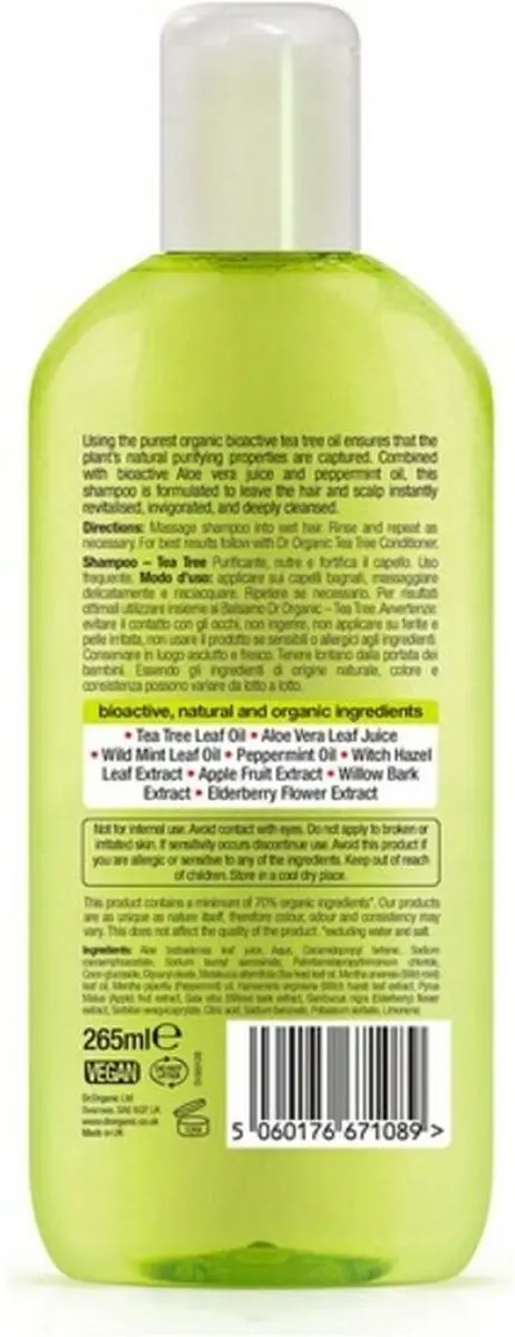 Dr. Organic Bioactive Zuiverende Shampoo 265ml