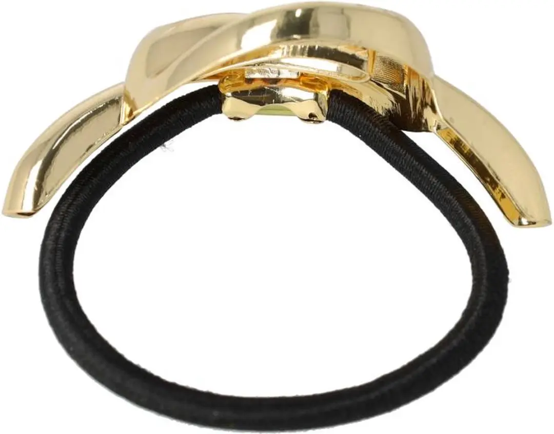 Haarsoires Cuff Haarelastiek 6cm - Zwart/Goud
