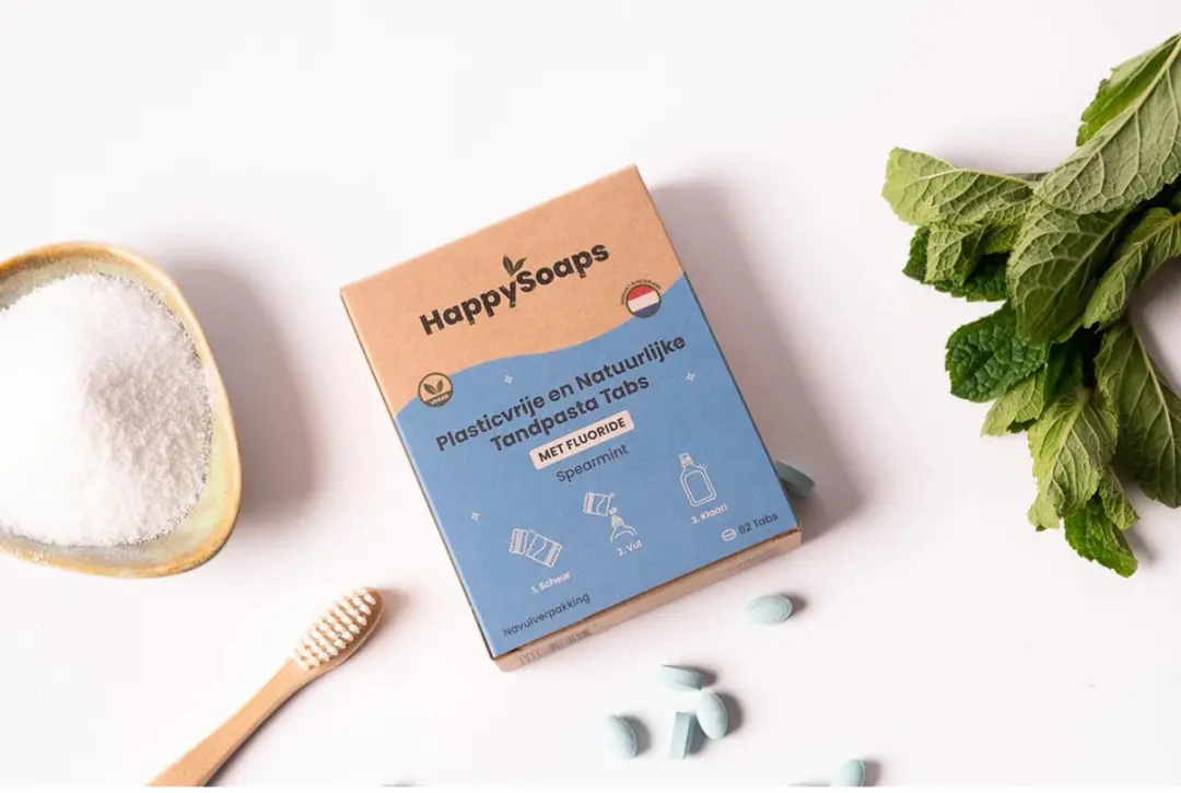 HappySoaps Fluoride Tandpasta Navulling Tabs 62 Stuks