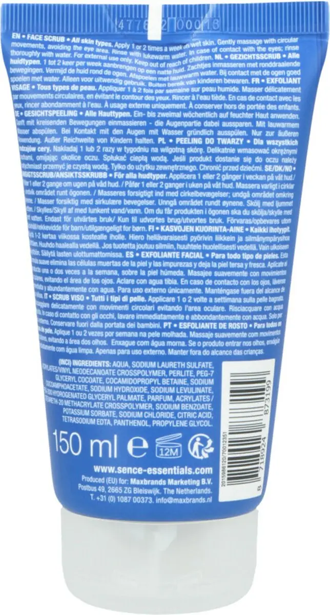 Sence Gezichtsscrub Alle Huidtypes 150ml