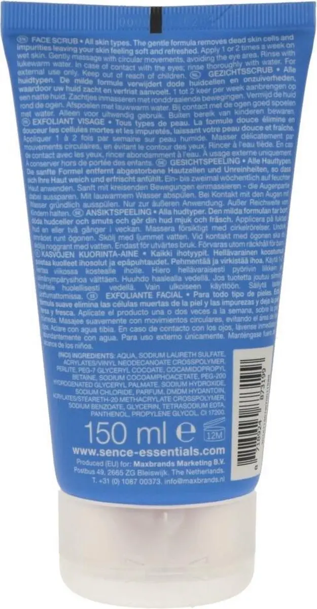 Sence Gezichtsscrub Alle Huidtypes 150ml