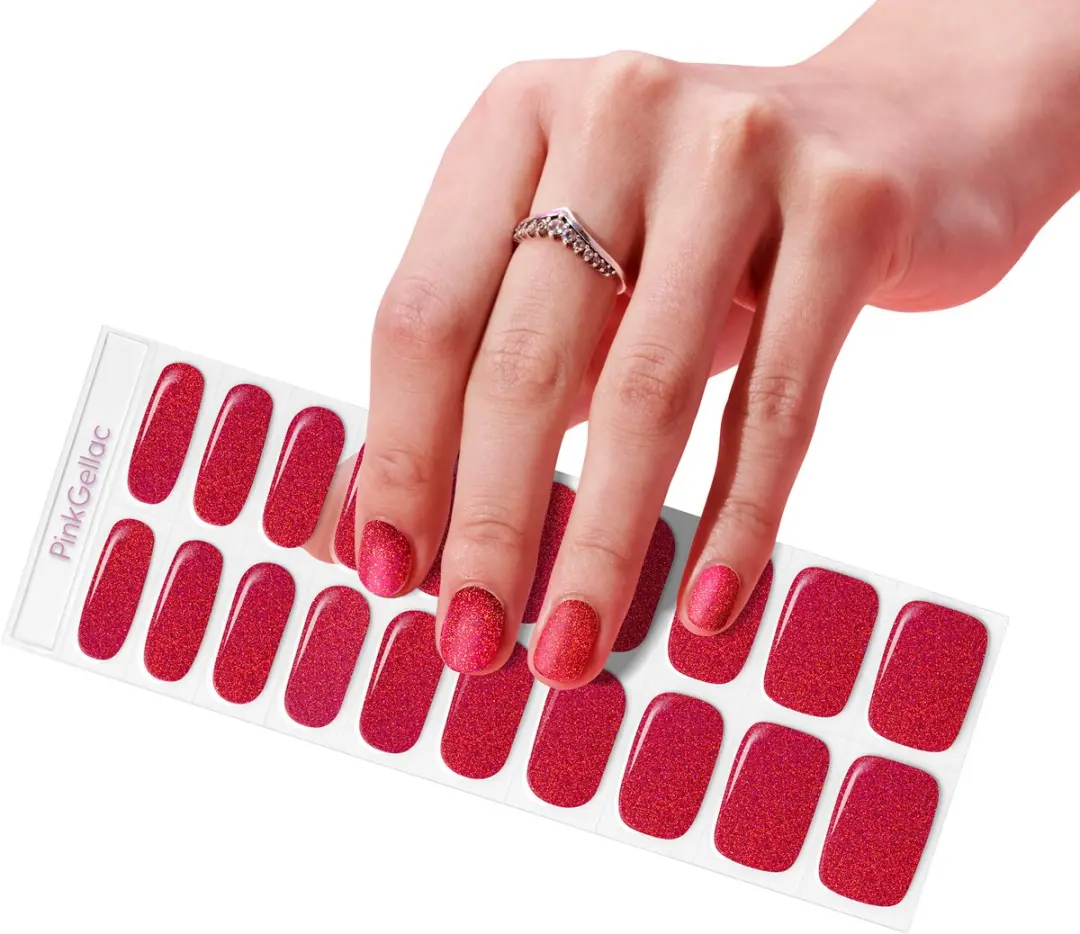 Pink Gellac UV Nagelstickers Sparkling Cherry