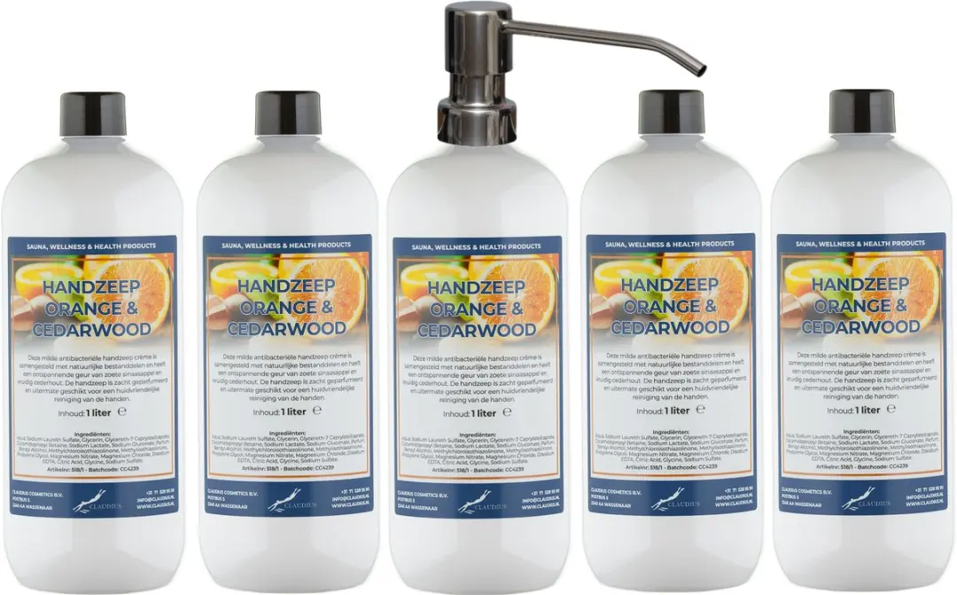 Splashbox Cosmetics Handzeep Sweet Orange & Cedarwood 1L