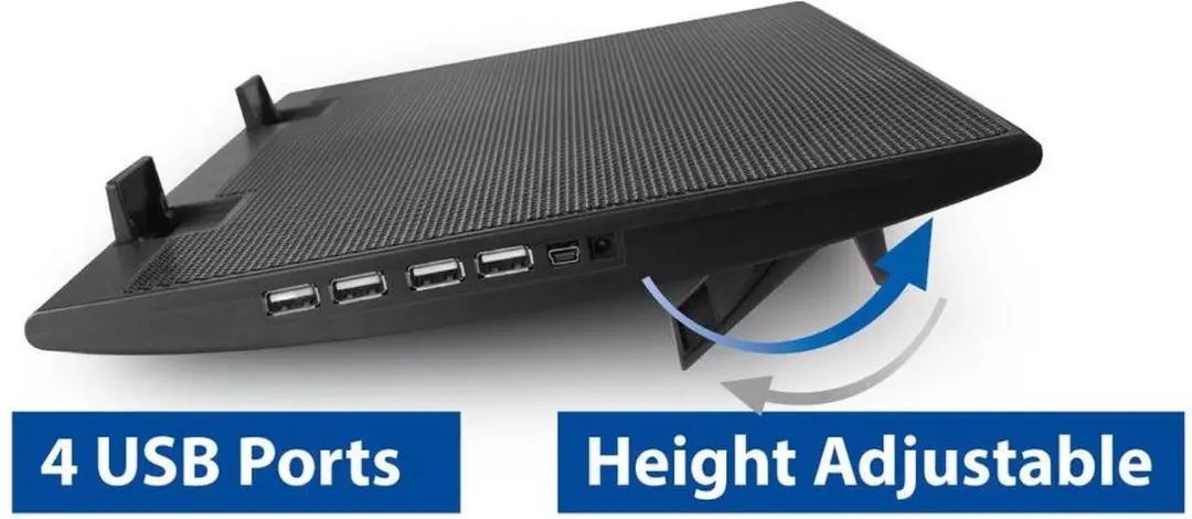 ACT Laptopstandaard AC8105 - 12-17" - 4-poorts USB-Hub - Zwart