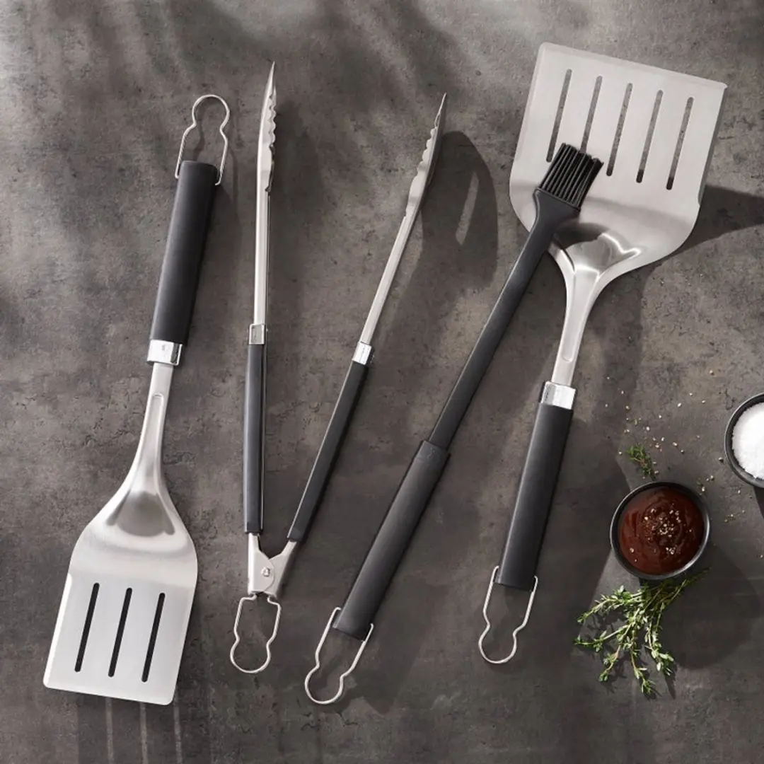 Weber 3-delige BBQ-gereedschapset - 3 Stuks - Zwart
