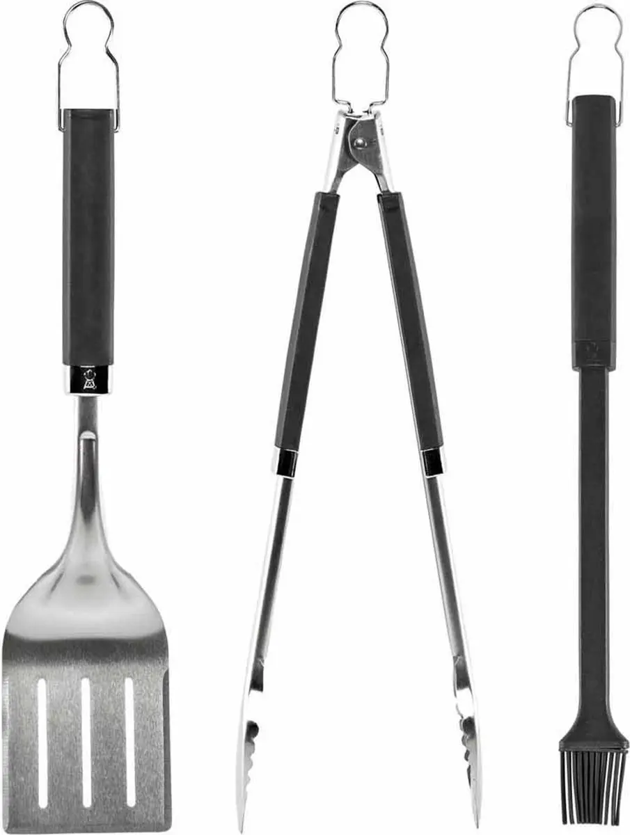 Weber 3-delige BBQ-gereedschapset - 3 Stuks - Zwart