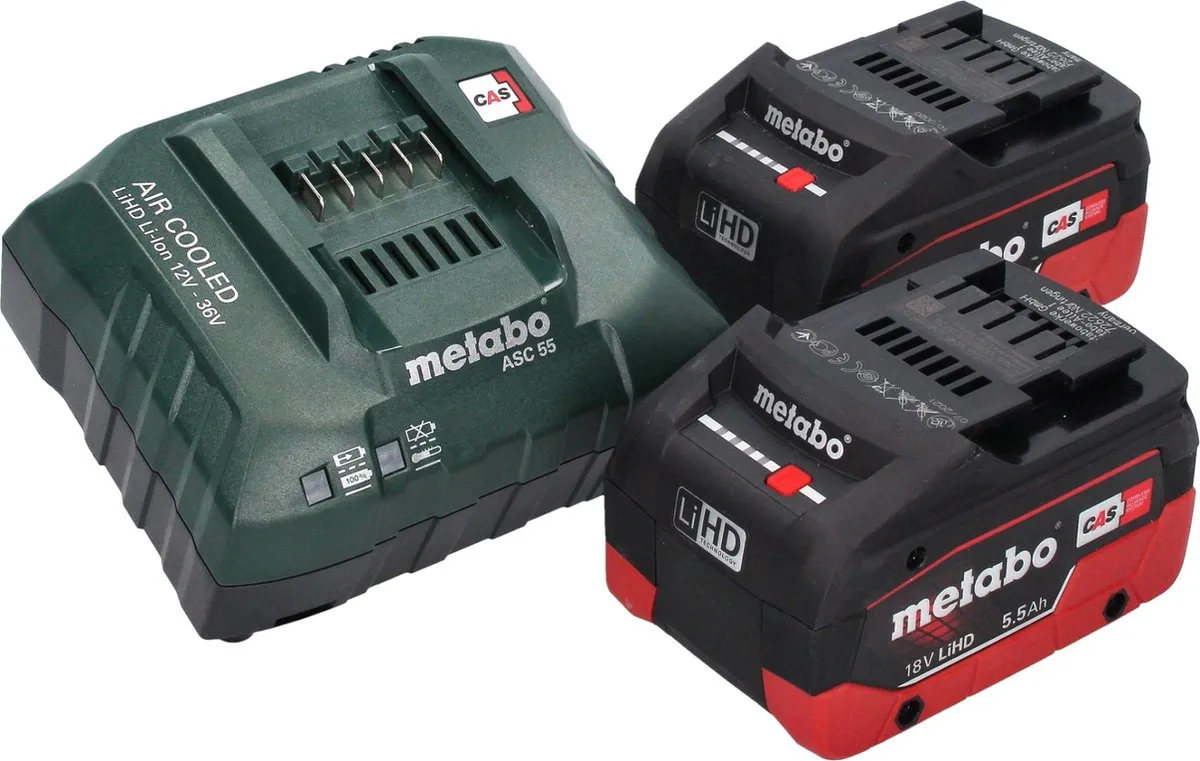 Metabo BS 18 LT Accuboormachine 60Nm - 2x 5,5Ah LiHD - 2 snelheden - afbeelding 3 van 6